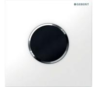 Geberit - Commande de WC à déclenchement électronique du rinçage, type 10, alimentation depuis pile, blanc / chrome 116.035.KJ.1