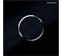 Geberit - Commande de WC à déclenchement électronique du rinçage, type 10, alimentation depuis pile, noir / chrome 116.035.KM.1