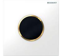 Geberit - Commande de WC à déclenchement électronique du rinçage, type 10, alimentation depuis pile, or / blanc 116.035.KK.1