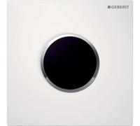 Geberit - Commande de WC à déclenchement électronique du rinçage, type 10, alimentation sur secteur, blanc / chrome 116.025.KJ.1