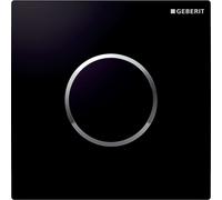 Geberit - Commande de WC à déclenchement électronique du rinçage, type 10, alimentation sur secteur, noir / chrome 116.025.KM.1