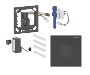 Geberit - Commande électronique de chasse d’eau d'urinoir type 40, alimentation par pile, easy to clean, Bluetooth, noir mat 116.034.14.1