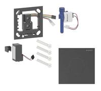 Geberit - Commande électronique de chasse d’eau d'urinoir type 40, alimentation pile, easy to clean, Bluetooth, chrome noir brossé 116.034.QD.1