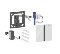 Geberit - Commande électronique de chasse d’eau d'urinoir type 40, alimentation secteur, Bluetooth, verre/blanc 116.237.SI.1