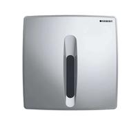 Geberit - Commande électronique de chasse d'eau d’urinoir, alimentation par pile, chrome mat 115.818.46.5