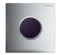 Geberit - Commande électronique de chasse d'urinoir, type 10, alimentation secteur, easy to clean, chrome mat 116.025.JQ.1