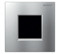 Geberit, commande pour urinoir avec déclenchement électronique du rinçage, alimentation au réseau, plaque de recouvrement type 20, 116.027.JQ.1, Couleur: chrome mat / revêtement easy-to-clean