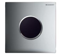 Geberit - Commande électronique de chasse d'urinoir, type 10, alimentation secteur, easy to clean, chrome mat 116.025.JQ.1