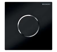 Geberit, commande pour urinoir avec déclenchement électronique du rinçage, alimentation par pile, plaque de recouvrement type 10, 116035KM1, Couleur: noir / chromé brillant - CM