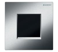 Geberit, commande pour urinoir avec déclenchement électronique du rinçage, alimentation par pile, plaque de recouvrement type 30, 116.037.KX.1, Couleur: chromé brossé