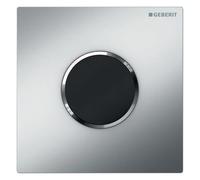 Geberit - Commande électronique de chasse d'eau d'urinoir, type 10, à piles, easy to clean, chrome mat 116.035.JQ.1