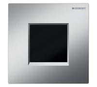 Geberit, commande pour urinoir avec déclenchement électronique du rinçage, alimentation par pile, plaque de recouvrement type 30, 116.037.JQ.1, Couleur: chrome mat / revêtement easy-to-clean