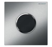 Geberit, commande pour urinoir avec déclenchement électronique du rinçage, alimentation par pile, plaque de recouvrement type 10, 116.035.SN.1, Couleur: brossé/poli