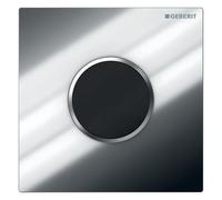 Geberit, commande pour urinoir avec déclenchement électronique du rinçage, alimentation par pile, plaque de recouvrement type 10, 116035KH1, Couleur: chromé brillant / chromé mat - CM