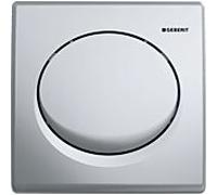 Geberit commande urinoir Basic chromé brillant satin 115820465, pneumatique, plastique