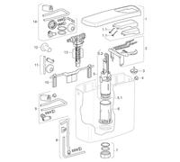 Geberit Console 240426001 avec levier de commande pour réservoir AP 140.3XX