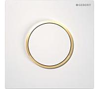 Geberit contrôle de l'urinoir Typ 10 116015KK1 pneumatique, blanc / plaqué or