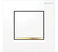 Geberit contrôle Geberit Typ 30 116017KK1 pneumatique, blanc / plaqué or