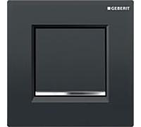 Geberit Bouton de chasse d'eau urinoir Typ 20 116.017.KM.1 pneumatique chrome brillant/noir