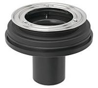 Ecoulement de receveur de douche Geberit d90, pour montage traversant l'étage, sans siphon, 150.592.00.1