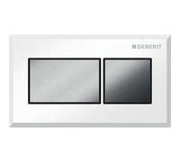 Geberit - Déclenchement à distance pneumatique, pour réservoir Sigma 8 cm encastré, blanc / chrome brossé 116.053.KT.1