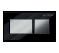 Geberit - Déclenchement à distance pneumatique, pour réservoir Sigma 8 cm encastré, noir / chrome brossé 116.053.KV.1