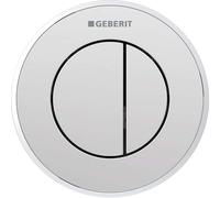 Geberit - Déclenchement à distance type 10, pneumatique, pour rinçage double touche, chrome brossé / chrome mat 116.055.KH.1