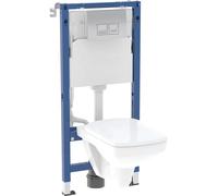 Geberit Duofix Basic kit châssis avec cuvette, abattant et bouton 118.340.21.3