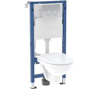 Geberit Duofix Basic kit châssis avec cuvette, abattant et bouton 118.341.21.3