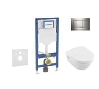 Geberit Duofix - Set bâti-support, cuvette Architectura et abattant softclose, plaque de déclenchement Sigma20, chrome SANI11CK1105