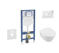 Geberit Duofix - Set bâti-support, cuvette Architectura et abattant softclose, plaque de déclenchement Sigma01, blanc alpin SANI11CK3100