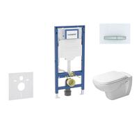 Geberit Duofix - Set bâti-support, cuvette D-Code et abattant softclose, plaque de déclenchement Sigma50, blanc alpin SANI11CP3107