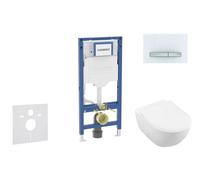 Geberit Duofix - Set bâti-support, cuvette Subway 2.0 et abattant softclose, plaque de déclenchement Sigma50, blanc alpin SANI11CK3115