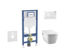 Geberit Duofix - Set bâti-support, cuvette TECEone et abattant softclose, plaque de déclenchement Sigma01, blanc alpin SANI11CT3100
