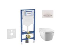 Geberit Duofix - Set bâti-support, cuvette TECEone et abattant softclose, plaque de déclenchement Sigma50, blanc alpin SANI11CT3107