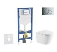 Geberit Duofix - Set de bâti-support, cuvette Nefia et abattant softclose, plaque de déclenchement Sigma01, chrome brillant SANI11CA1161