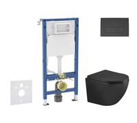 Geberit Duofix - Set de bâti-support, cuvette Oudee et abattant softclose, plaque de déclenchement Delta50, noir mat SANI11CA5507