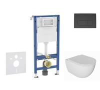 Geberit Duofix - Set de bâti-support, cuvette Oudee et abattant softclose, plaque de déclenchement Delta50, noir mat SANI11CA5132B