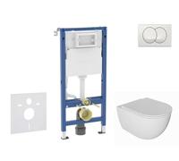 Geberit Duofix - Set de bâti-support, cuvette Oudee et abattant softclose, plaque de déclenchement Delta, blanc SANI11CA3136B
