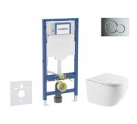 Geberit Duofix - Set de bâti-support, cuvette Oudee et abattant softclose, plaque de déclenchement Sigma01, chrome brillant SANI11CA1164