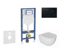 Geberit Duofix - Set de bâti-support, cuvette Oudee et abattant softclose, plaque de déclenchement Sigma01, noir SANI11CA5133B