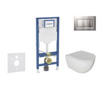 Geberit Duofix - Set de bâti-support, cuvette Oudee et abattant softclose, plaque de déclenchement Sigma20, chrome mat laqué/chrome SANI11CA1122B