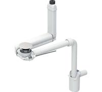 Geberit ONE - Siphon de lavabo gain de place avec vidage pour lavabos avec trop-plein caché, d 40 mm, blanc 152.061.01.1