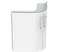 Geberit Renova Compact meuble sous lavabo d'angle, avec deux portes, 69x60,4x55cm, blanc, 862150000