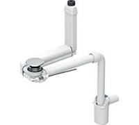 Geberit évier Clou 152059211 Ø 40 mm, modèle peu encombrant, avec actionnement par levier, chromé brillant