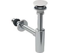 Geberit évier match0 151019011 d = 32 / 40mm, blanc valve, sortie horizontale, match1 / chromé brillant