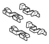 Geberit extrémité du profil CleanLine60 set 243317001 (4 pcs.)