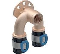 Geberit FlowFit double raccord coudé 620831001 DN 12/15/15, Ø 16/20 mm, Rp 2000 / 2, 90 degrés