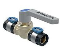 Geberit FlowFit Kugelhahn 619853001 Ø 32 mm, 12,8 cm, avec levier de commande