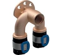 Geberit GE FlowFit, coude à double raccord, IG RG+, d25, Rp1/2, d20 mm, L 5,2 cm, 1 pièce.